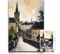 Puzzles for Adults 1000 Puzzles Luxembourg Color Painting Beautiful Design Game Home Art Decor Gift For Birthdays Size 50x75cm