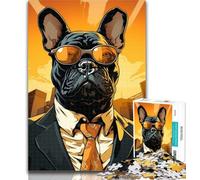 Puzzles for Adults 1000 Puzzles Mafia Boss Bulldog Unique Challenge Game But Fun And Humorous Birthday Gift (size 38x26cm)