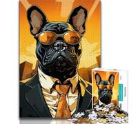 Puzzles for Adults 1000 Puzzles Mafia Boss Bulldog Unique Challenge Game But Fun And Humorous Birthday Gift (size 50x75cm)