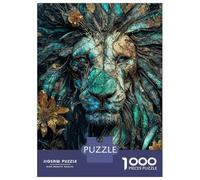 Puzzles for Adults 1000 Puzzles Majestic Lion Kintsugi Art Puzzles for Adults Relaxing Games Precision Cutting Deal As Gifts for The Whole Family 52x38cm/1000pcs
