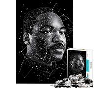 Puzzles for Adults 1000 Puzzles Martin Luther King Jr. Portrait Difficult And Challenge Hand Speed Race Toy Wall Decor for And 14 Years And over (38x26cm)