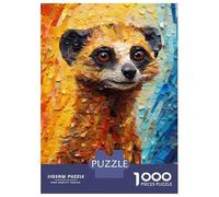 Puzzles for Adults 1000 Puzzles Meerkat Colorful Puzzles for Adults Relax Games Staycation Kill Time for Birthday, Chrismas 52x38cm/1000pcs
