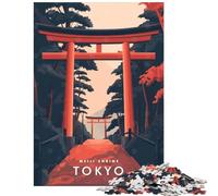 Puzzles for Adults 1000 Puzzles Meiji Shrine Tokyo Adult Jigsaw Puzzles Improve Memory Help The Brain Exercise for Is Ideal As A Gifts (38x52cm/1000pcs)