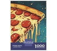 Puzzles for Adults 1000 Puzzles Melted Pepperoni Pizza Jigsaw for Adults Hands-on Game For Family Fun Unique Birthday And Gifts 52x38cm/1000pcs