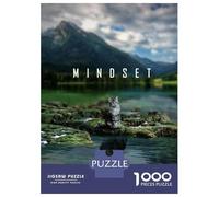 Puzzles for Adults 1000 Puzzles Mindset Is Everything Jigsaws for Adults Relaxing Games Perfect Decoration Help The Brain Exercise 38x26cm/1000pcs