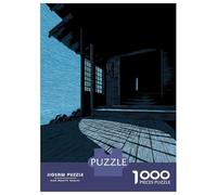 Puzzles for Adults 1000 Puzzles Monochromatic Japanese House by The Sea Jigsaws for Adults Toy Wall Decor Stress Reliever Unique Birthday And Gifts 52x38cm/1000pcs