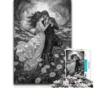 Puzzles for Adults 1000 Puzzles Monochrome Melody Difficult Hard Family Game for And 14 Years And over (size 38x26cm)