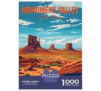 Puzzles for Adults 1000 Puzzles Monument Valley Tribal Park Jigsaws for Adults Relaxing Games Perfect Decoration Help The Brain Exercise 38x26cm/1000pcs