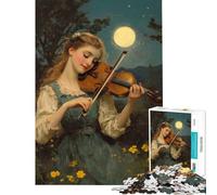 Puzzles for Adults 1000 Puzzles Moonlight Violinist Fun at Home Activities, Enhance Memory Hands-on Game for And 14 Years And over (38x52cm)