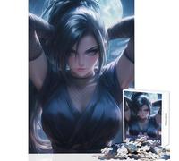 Puzzles for Adults 1000 Puzzles Moonlit Kunoichi Warrior Adult Jigsaw Puzzles Improve Memory Help The Brain Exercise for Is Ideal As A Gifts (38x26cm)