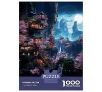 Puzzles for Adults 1000 Puzzles Moonlit Sakura Retreat Adult Puzzles Family Game Wall Decoration Deal As Gifts for The Whole Family 38x26cm/1000pcs