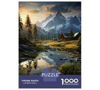 Puzzles for Adults 1000 Puzzles Mountain Cabin Retreat Puzzles for Adults Relaxing Games Precision Cutting Deal As Gifts for The Whole Family 52x38cm/1000pcs