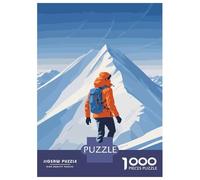 Puzzles for Adults 1000 Puzzles Mountain Climber in Snowy Landscape Puzzles for Adults Family Game Pattern Assembly Unique Birthday And Gifts 70x50cm/1000pcs