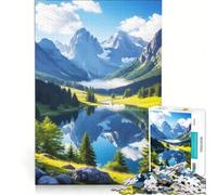 Puzzles for Adults 1000 Puzzles Mountain Lake Reflection Landscape Anti-Stress Toys Precision Cutting Deal As Gifts for The Whole Family 38x26cm