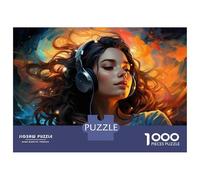 Puzzles for Adults 1000 Puzzles Music Lover's Headphones Puzzle for Adults Relax Games Analysis And Logic Deal As Gifts for The Whole Family 52x38cm/1000pcs