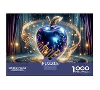 Puzzles for Adults 1000 Puzzles Music Notes Blue Apple Puzzles for Adults Relaxing Games Precision Cutting Deal As Gifts for The Whole Family 70x50cm/1000pcs