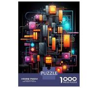 Puzzles for Adults 1000 Puzzles Neon Circuit Board Art Print Adult Jigsaw Puzzle Relaxing Games For Family Fun Deal As Gifts for The Whole Family 38x26cm/1000pcs