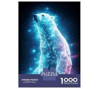 Puzzles for Adults 1000 Puzzles Neon Polar Bear Nebulae Adult Puzzles Family Game Wall Decoration Deal As Gifts for The Whole Family 70x50cm/1000pcs