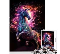 Puzzles for Adults 1000 Puzzles Neon Unicorn Loves Nebulae Educational Toy Gift For Birthdays Educational Games Train Your Brain And Hands Size 38x26cm