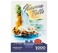 Puzzles for Adults 1000 Puzzles Niagara Falls Travel Jigsaws for Adults Relaxing Games Perfect Decoration Help The Brain Exercise 70x50cm/1000pcs