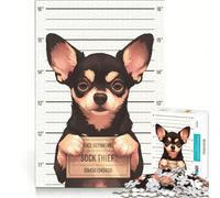 Puzzles for Adults 1000 Puzzles No Regrets - A Toy Terrier Dog's Mugshot Fun Games Train Your Brain And Hands Enhance Love between Couples 38x26cm