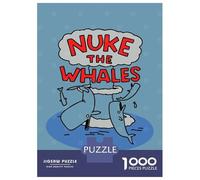 Puzzles for Adults 1000 Puzzles Nuke The Whales Cartoon Puzzles for Adults Relax Games Staycation Kill Time for Birthday, Chrismas 38x26cm/1000pcs