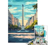 Puzzles for Adults 1000 Puzzles Obelisco De Buenos Aires Illustration Fun Games for Educational Game Challenge Toy Great Gifts And Toys Wall Art (Size 38x52cm)