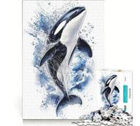 Puzzles for Adults 1000 Puzzles Orca - Killer Whale Fun Games Train Your Brain And Hands Enhance Love between Couples 38x26cm