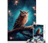 Puzzles for Adults 1000 Puzzles Owl Night Adult Jigsaw Puzzles Improve Memory Help The Brain Exercise for Is Ideal As A Gifts (38x52cm)