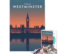 Puzzles for Adults 1000 Puzzles Palace of Westminster Fun Games for Educational Game Challenge Toy Great Gifts And Toys Wall Art (Size 38x52cm)