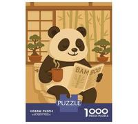 Puzzles for Adults 1000 Puzzles Panda on Toilet Reading Newspaper Jigsaw for Adults Hands-on Game For Family Fun Unique Birthday And Gifts 70x50cm/1000pcs