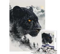 Puzzles for Adults 1000 Puzzles Panther Double Exposure Educational Toy Gift For Birthdays Educational Games Train Your Brain And Hands Size 38x26cm