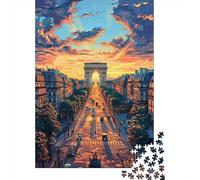 Puzzles for Adults 1000 Puzzles Paris Arc De Triomphe Sunset-1 Jigsaws for Adults Toy Wall Decor Stress Reliever Unique Birthday And Gifts 52x38cm/1000pcs