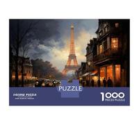 Puzzles for Adults 1000 Puzzles Paris Eiffel Tower Night Scene Puzzles for Adults Relaxing Games Precision Cutting Deal As Gifts for The Whole Family 38x26cm/1000pcs