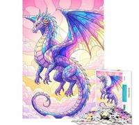 Puzzles for Adults 1000 Puzzles Pastel Dragon in The Clouds Fun at Home Activities, Stress Reliever Family Games for Ages 14 And over (50x75cm)
