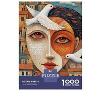 Puzzles for Adults 1000 Puzzles Peaceful Cityscape with Birds Adult Jigsaw Puzzle Relaxing Games For Family Fun Deal As Gifts for The Whole Family 38x26cm/1000pcs