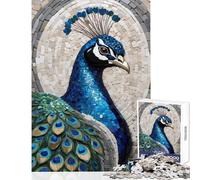 Puzzles for Adults 1000 Puzzles Peacock Mosaic Art Educational Toy Gifts for Women Men Relaxing Games Help The Brain Exercise Size 38x52cm