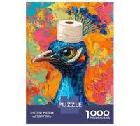 Puzzles for Adults 1000 Puzzles Peacock with A Roll Puzzle for Adults Relax Games Analysis And Logic Deal As Gifts for The Whole Family 38x26cm/1000pcs