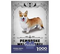 Puzzles for Adults 1000 Puzzles Pembroke Welsh Corgi Puzzles for Adults Family Game Pattern Assembly Unique Birthday And Gifts 70x50cm/1000pcs