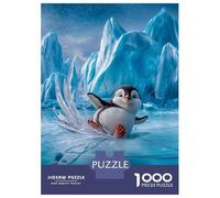 Puzzles for Adults 1000 Puzzles Penguin Slipping on Ice Teenager Puzzles Brain Teaser Game Precision Cutting Help The Brain Exercise 52x38cm/1000pcs