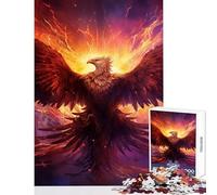 Puzzles for Adults 1000 Puzzles Phoenix Flames Anti-Stress Toys Great Gift for Games Hands-on Game Help The Brain Exercise Size 38x26cm