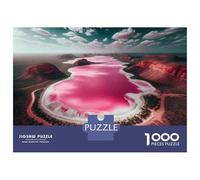 Puzzles for Adults 1000 Puzzles Pink Lake in Australia Puzzle for Adults Relax Games Analysis And Logic Deal As Gifts for The Whole Family 70x50cm/1000pcs