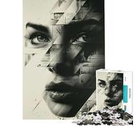 Puzzles for Adults 1000 Puzzles Poster Collage with Face Fun at Home Activities, Enhance Memory Hands-on Game for And 14 Years And over (38x26cm)