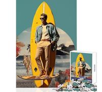 Puzzles for Adults 1000 Puzzles Postmodern Surfing Dreams Adult Jigsaw Puzzles Improve Memory Help The Brain Exercise for Is Ideal As A Gifts (38x26cm)