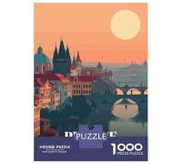 Puzzles for Adults 1000 Puzzles Prague, Czech Republic Travel Jigsaws for Adults Relaxing Games Perfect Decoration Help The Brain Exercise 52x38cm/1000pcs