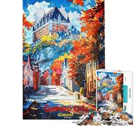 Puzzles for Adults 1000 Puzzles Quebec City Art Poster Adult Jigsaw Puzzles Improve Memory Help The Brain Exercise for Is Ideal As A Gifts (Size 50x75cm)