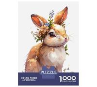 Puzzles for Adults 1000 Puzzles Rabbit Flower Puzzles for Adults Family Game Pattern Assembly Unique Birthday And Gifts 38x26cm/1000pcs