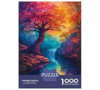 Puzzles for Adults 1000 Puzzles Rainbow Forest Waterfall Scene Adult Jigsaw Puzzle Relaxing Games For Family Fun Deal As Gifts for The Whole Family 52x38cm/1000pcs