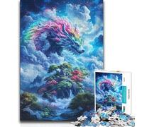 Puzzles for Adults 1000 Puzzles Rainbow Wolf in The Clouds Brainteaser Family Games Staycation Kill Time Birthday Gift (50x75cm)