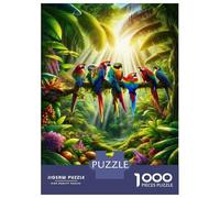 Puzzles for Adults 1000 Puzzles Rainforest Parrot Paradise Adult Jigsaw Puzzle Relaxing Games For Family Fun Deal As Gifts for The Whole Family 70x50cm/1000pcs